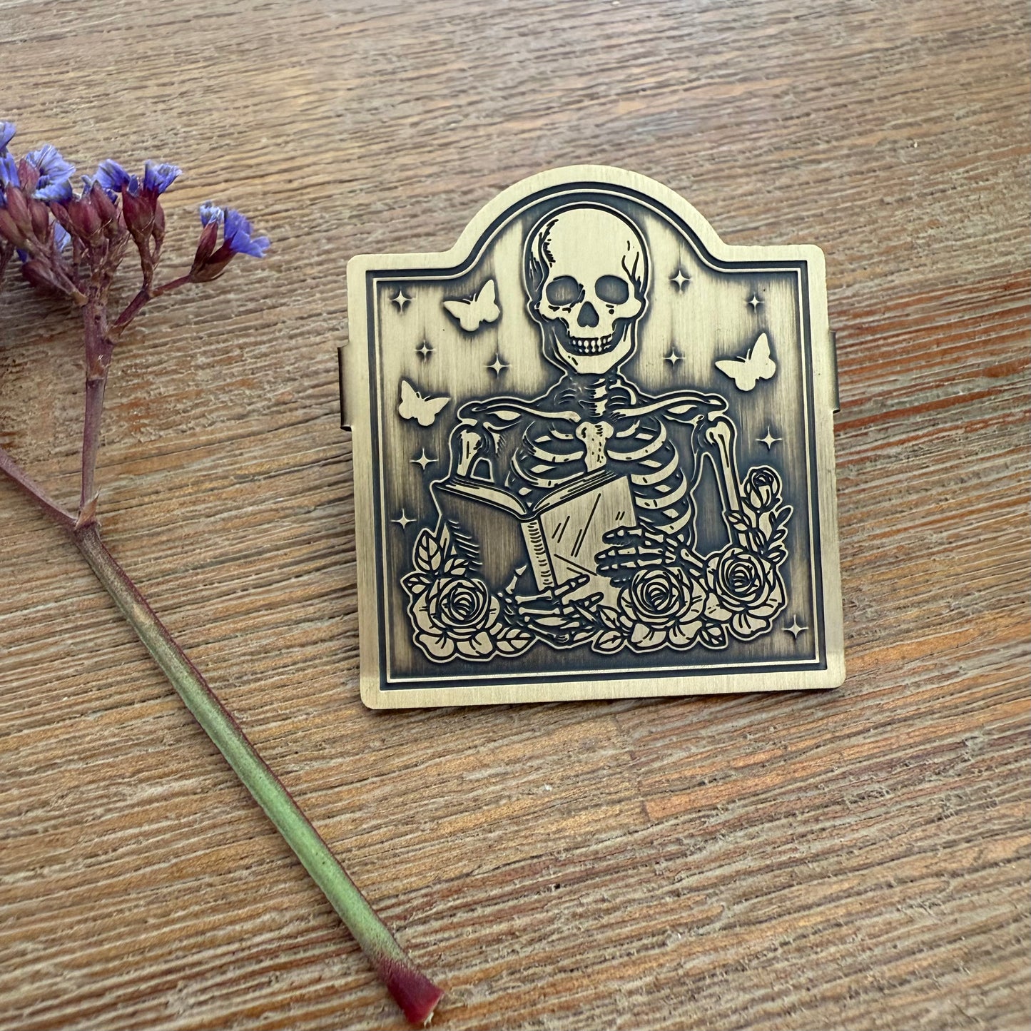 Vintage Skelton Brass Clip