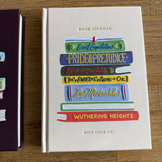 Cream Embroidered Book Stack - Rifle Paper Co.