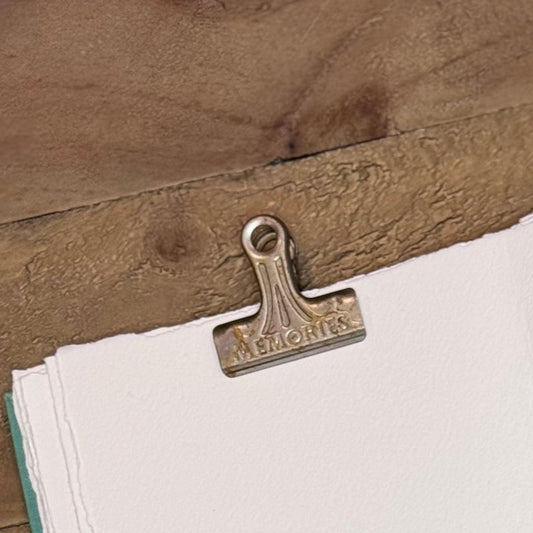 Small Rustic Journal Clip - Memories